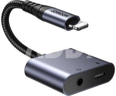 Joyroom 2-in-1 Audio adapter SY-L01 Lightning to 3.5mm + Lightning (black)