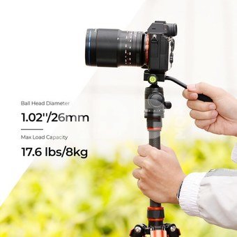 26mm Metal Tripod Ball Head with Handle 360 Degree Rotating Panoramic