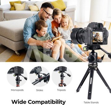 26mm Metal Tripod Ball Head with Handle 360 Degree Rotating Panoramic