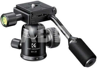 26mm Metal Tripod Ball Head with Handle 360 Degree Rotating Panoramic