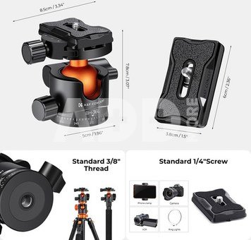 36mm Tripod Ball Head 360 Degree Rotating Panoramic for monopod