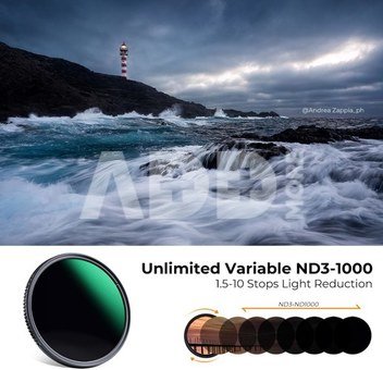 37mm Variable ND3-ND1000 ND Filter (1.5-10 Stops)