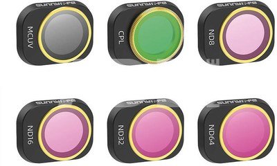 6 Lens Filters MCUV, CPL, ND8/16/32/64 Sunnylife for DJI MINI 4 PRO