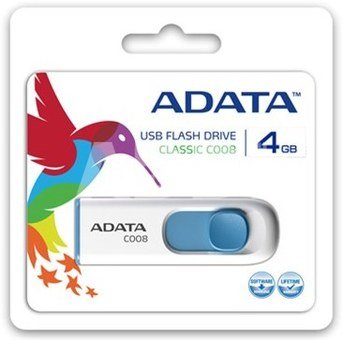 A-DATA 8GB USB2.0 Flash Drive C008, white