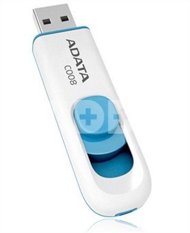 A-DATA Classic C008 32GB White USB Flash Drive, Retail