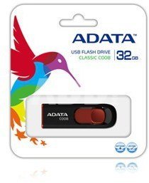 A-DATA Classic C008 64GB Black+Red USB Flash Drive, Retail