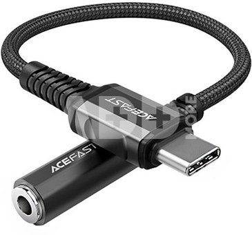 Adapter USB-C to mini jack 3,5mm Acefast C1-07 18cm (black)