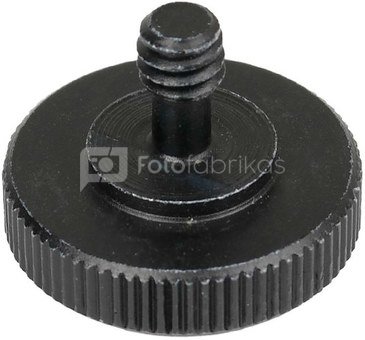 Caruba adapter screw 1/4"M 1/4"F with metal grip black