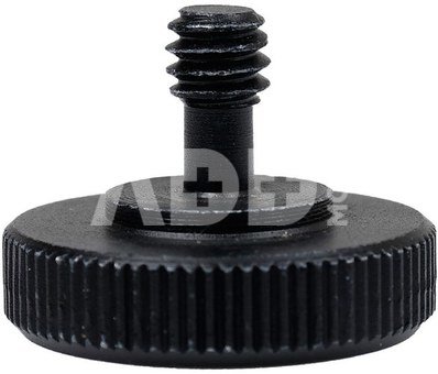 Caruba adapter screw 1/4"M 1/4"F with metal grip black