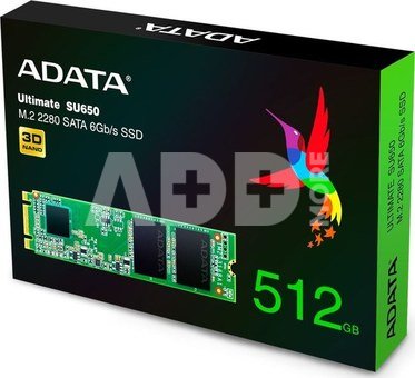 Adata Drive SSD Ultimate SU650 512GB M.2 TLC 3D 2280 SATA