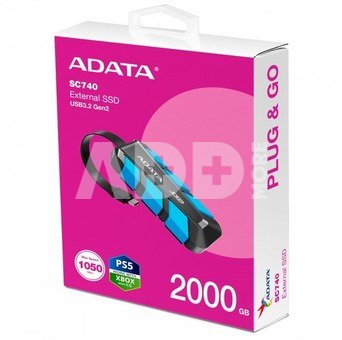 Adata External SSD SC740 2TB U3.2C 1050/1000 MB/s blue