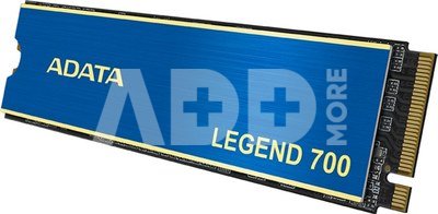 ADATA LEGEND 700 | 256 GB | SSD form factor M.2 2280 | Solid-state drive interface PCIe Gen3 x4 | Read speed 2000 MB/s | Write speed 1600 MB/s