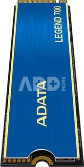 ADATA LEGEND 700 | 256 GB | SSD form factor M.2 2280 | Solid-state drive interface PCIe Gen3 x4 | Read speed 2000 MB/s | Write speed 1600 MB/s