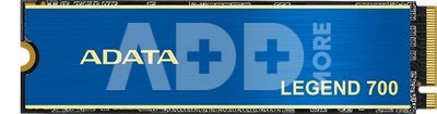 ADATA LEGEND 700 | 256 GB | SSD form factor M.2 2280 | Solid-state drive interface PCIe Gen3 x4 | Read speed 2000 MB/s | Write speed 1600 MB/s