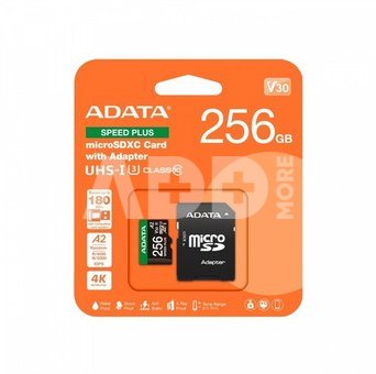Adata microSD Speed Plus card 256GB UHS1 U3 V30 A2 180/160 MB/s