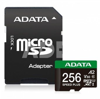 Adata microSD Speed Plus card 256GB UHS1 U3 V30 A2 180/160 MB/s