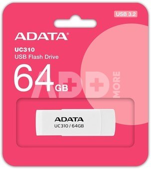 ADATA UC310 64GB USB Flash Drive, White ADATA