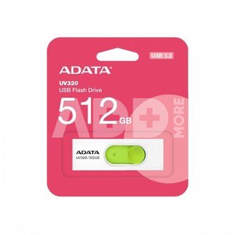 ADATA AUV320 512GB USB Flash Drive, White/Green ADATA