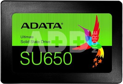 ADATA Ultimate SU650 512 GB, SSD form factor 2.5", SSD interface SATA 6Gb/s, Write speed 450 MB/s, Read speed 520 MB/s
