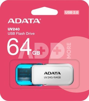 ADATA UV240 64GB USB Flash Drive, White ADATA