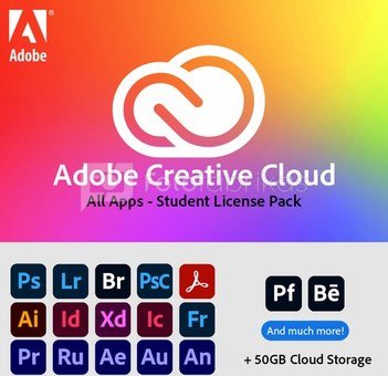 Adobe Creative Cloud All Apps Named Education (prenumerata 1 metams)