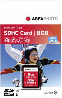 AgfaPhoto SDHC Card 8GB High Speed Class 10 UHS I