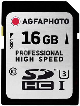AgfaPhoto SDHC Card UHS I 16GB Professional High Speed 90/45