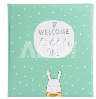 Albumas GOLDBUCH 15 181 Welcome little one mint 30x31/60psl | balti lapai | kampučiai/lipdukai | knyginio rišimo pažeista pakuotė