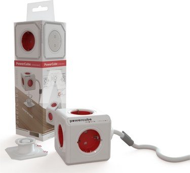 allocacoc PowerCube Extended 3 m incl. 3 m Cable red Type F