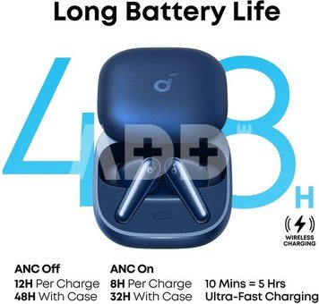 Anker Soundcore Earbuds with Dolby Audio | Liberty 5 | Bluetooth | In-Ear | Microphone | Noise canceling | Wireless | Navy blue