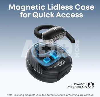 Anker Soundcore | Open-Ear Headphones, Comfortable Fit, Clear Sound, Lidless Case | V40i
