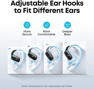 Anker Soundcore | Open-Ear Headphones, Comfortable Fit, Clear Sound, Lidless Case | V40i