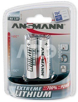 1x2 Ansmann Lithium Mignon AA LR 6 Extreme