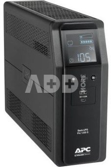 APC Back UPS Pro BR 1200VA, Sinewave,8 Outlets, AVR, LCD interface