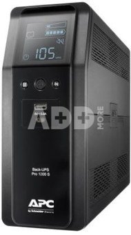 APC Back UPS Pro BR 1200VA, Sinewave,8 Outlets, AVR, LCD interface