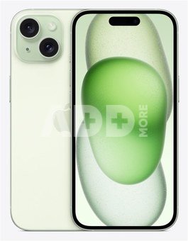 Apple | iPhone 15 | Green | 6.1 " | Super Retina XDR display | 2556 x 1179 pixels | Apple | A16 Bionic | Internal RAM 6 GB | 128 GB | Dual SIM | Nano-SIM and eSIM | 4G | Main camera resolution 48+12+12 MP | Secondary camera resolution 12 MP | iOS | 17
