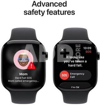 Apple Watch 11 GPS 46mm Sport Band M/L, jet black/black (MEUX4ET/A)
