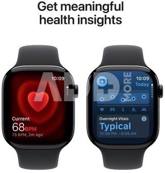 Apple Watch 11 GPS 46mm Sport Band M/L, jet black/black (MEUX4ET/A)