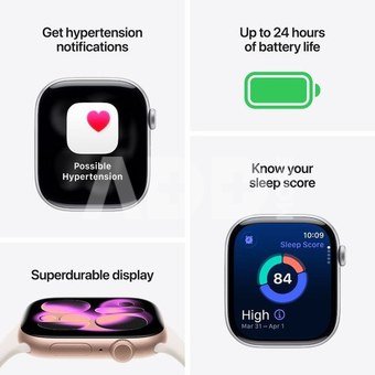 Apple Watch 11 GPS + Cellular 42mm Sport Band S/M, jet black/black (MF834ET/A)