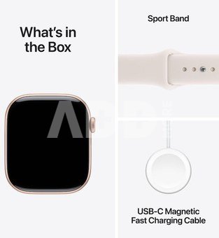 Apple Watch 11 GPS + Cellular 42mm Sport Band S/M, rose gold/light blush (MF8E4ET/A)