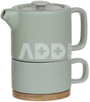Arbatinukas su puodeliu keramikinis 400 ml pilkos sp. Secret de Gourmet 160724D