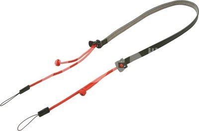 Artisan & Artist I ACAM-P12 I Flynn Camera Paracord Strap w/adjust lengths in Leather (w/Loop) Red