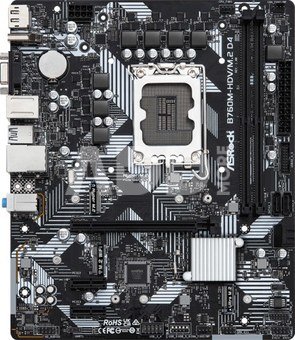 ASRock B760M-HDV/M.2 D4 Processor family Intel, Processor socket LGA1700, DDR4 DIMM, Memory slots 2, Supported hard disk drive interfaces SATA, M.2, Number of SATA connectors 4, Chipset Intel B760, Micro ATX