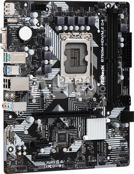 ASRock B760M-HDV/M.2 D4 Processor family Intel, Processor socket LGA1700, DDR4 DIMM, Memory slots 2, Supported hard disk drive interfaces SATA, M.2, Number of SATA connectors 4, Chipset Intel B760, Micro ATX