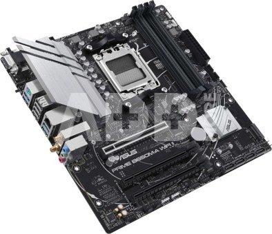 Asus PRIME B650M-A WIFI II Processor family AMD, Processor socket AM5, DDR5 DIMM, Memory slots 4, Supported hard disk drive interfaces  SATA, M.2, Number of SATA connectors 4, Chipset AMD B650, mATX