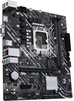 Asus PRIME H610M-K D4 Processor family Intel, Processor socket LGA1700, DDR4 DIMM, Memory slots 2, Supported hard disk drive interfaces  SATA, M.2, Number of SATA connectors 4, Chipset Intel H610, mATX