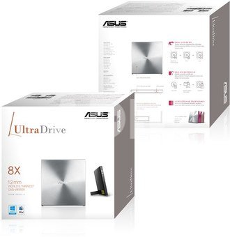 Asus SDRW-08U5S-U Interface USB 2.0, DVD&plusmn;RW, CD read speed 24 x, Metallic, CD write speed 24 x, Notebook