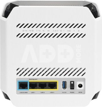 Asus Wifi 6 802.11ax Tri-band Gigabit Gaming Mesh Router GT6 ROG Rapture (1-Pack) 802.11ax, 10/100/1000 Mbit/s, Ethernet LAN (RJ-45) ports 3, Antenna type Internal, White