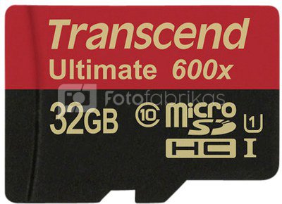 Transcend microSDHC 32GB Class 10 UHS-I MLC 600x + SD-Adapter
