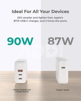 AUKEY AUKEY PA-B6S White Omni a Mix GaN ultrafast Wal